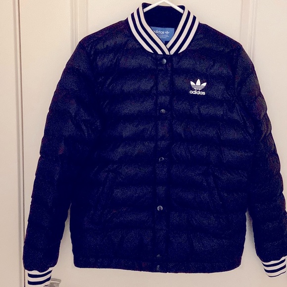 EUC - Adidas Puffer Jacket, black, size small - Picture 1 of 3